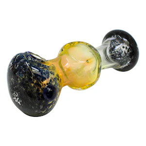 Maple Craft - Black Square Centre Glass Pipe - 5 Inches