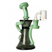 7.5" HYPNOS CONCENTRATE RECYCLER - SMOKE + MINT GREEN