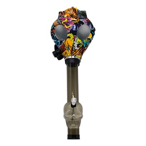 Maple Craft - Graphic Silicone Gas Mask with Acrylic Bong