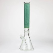 17" Sandblasted Design Neck 7mm Beaker - Jade Green