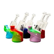 6.5" Silicone Bong with Glass mouthpiece - Rasta