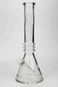 12" Blueberry colored soft glass water bong Clear