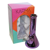 Karma 9" Metallic Glass Bong Beaker - Purple