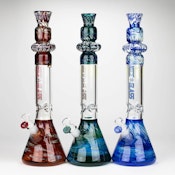 NICE GLASS- 18 inch Fumed Top Glass Beaker - ASSORTED COLOURS