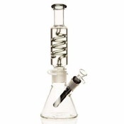 14" Freezable 2pc  Pull Apart Glass Beaker - 14" Freezable 2pc  Pull Apart Glass Beaker Green Glycerine Core
