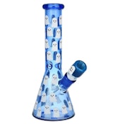 Ghostly Glow 10" Beaker Bong - Blue