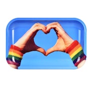 Pulsar Equality Heart Hands 11" x 7" Rolling Tray