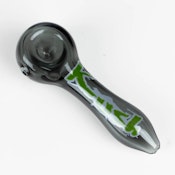 Kush | 4.5" durable thick wall glass pipe Green