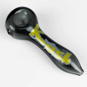 Kush | 4.5" durable thick wall glass pipe Yellow