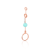 ASHARIO Pre-Roll Ring Holder - Gemstone (Double-Hoop) - Rose Gold