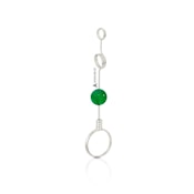 ASHARIO Pre-Roll Ring Holder - Gemstone (Double-Hoop) - Silver