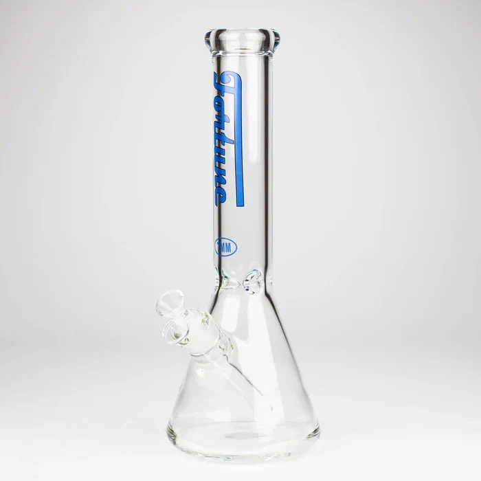 FORTUNE - 14" 7mm Beaker Glass Bong Blue Main Image