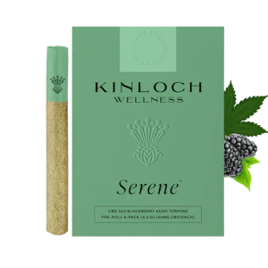 Kinloch Wellness - SERENE CBD BLACKBERRY KUSH PRE-ROLLS | Kinloch Wellness - 8 x 0.5g | Ease