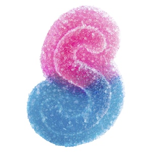 SOURZ by Spinach - Fully Blasted Blue Raspberry Watermelon Gummy 1 Pack Soft Chews
