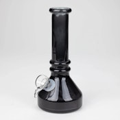 6" heavy color soft glass water bong Black