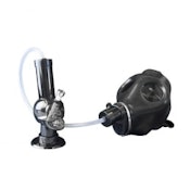 GAS MASK W/ ACRYLIC SKULL BONG - BLACK