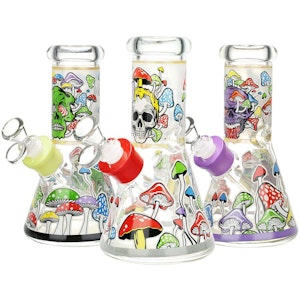 Humble & Fume - Monstrous Mushroom Mashup Beaker Glass Water Pipe - bong