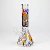 10" Glow in the dark Glass Bong With Mushroom Design Design2