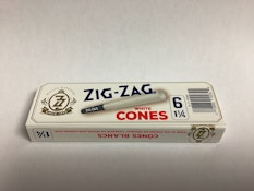 Zig Zag White Cones 1 1/4 6pk