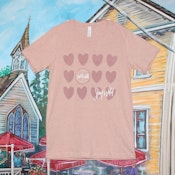 LOVE IS THE WAY T'SHIRT - LARGE - HEATHER PEACH