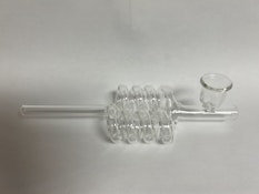 Dual Glass Pipe "Twisty Straw" Style w/ Open Bowl
