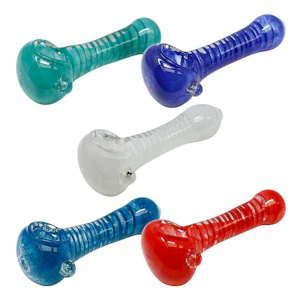 Maple Craft - Swirly Design Glass Pipe - 4 Inches