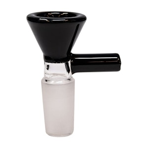 Maple Craft - Glass Black Bowl - Straight Handle 14mm