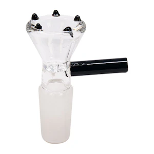 Maple Craft - Black Built In Screen Bowl - Dots 14mm