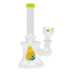 Maple Craft - Green Mushroom Glass Bong - 6 Inches