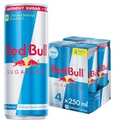 REDBULL SUGAR FREE 4 PACK 250 ML