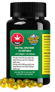 Glacial Gold - RSO Full Spectrum 5:5 100 Pack Capsules
