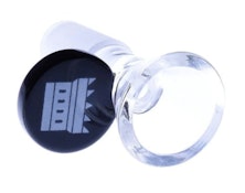 Black - 14mm Castle Glass Round Tab Bowl